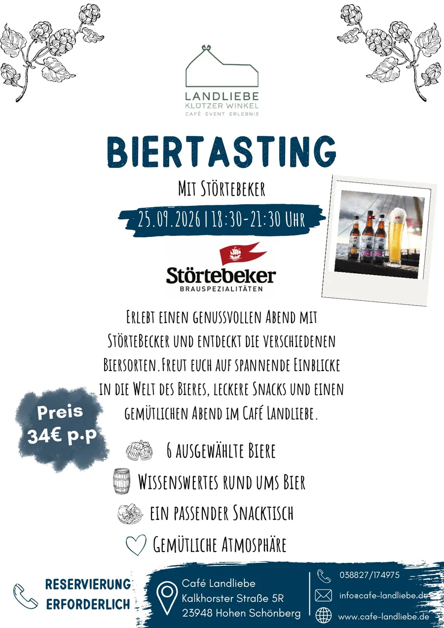 Flyer Biertasting mit Störtebeker am 25. September 2026
